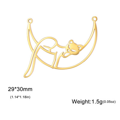 Sleeping cat connector surgical steel two combinations