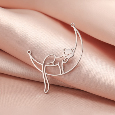 Sleeping cat connector surgical steel two combinations
