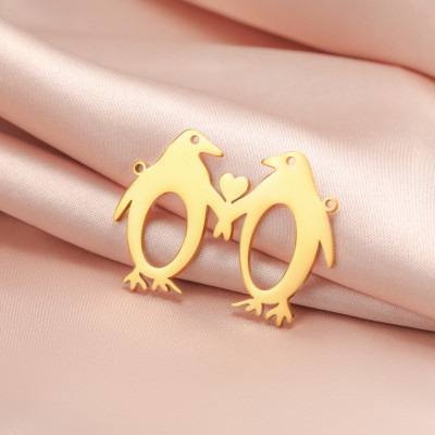 Konektor zamilovaní tučňáci chirurgická ocel dvě kombinace