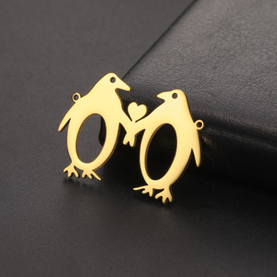 Connector penguins in love surgical steel two combinations