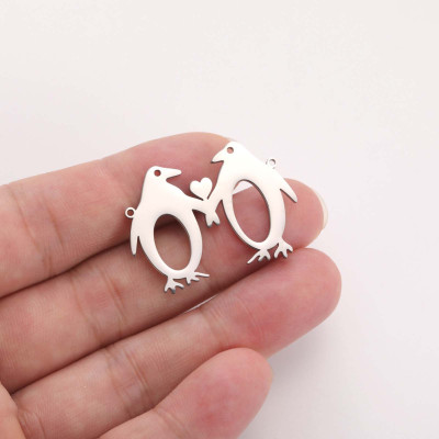 Connector penguins in love surgical steel two combinations