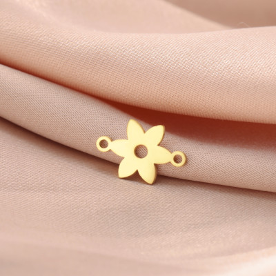 Connector small flowers surgical steel two combinations