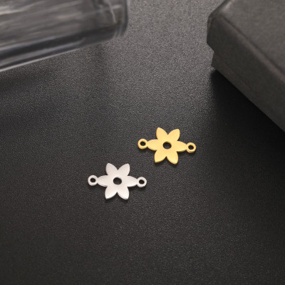 Infinity connector made of surgical steel in three color combinations