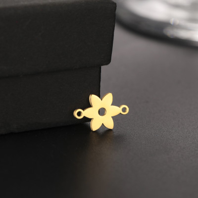 Connector small flowers surgical steel two combinations