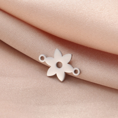 Connector small flowers surgical steel two combinations