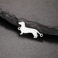 Dachshund connector surgical steel two combinations