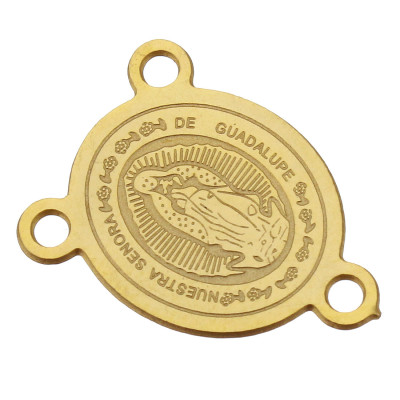 Infinity connector made of surgical steel in three color combinations