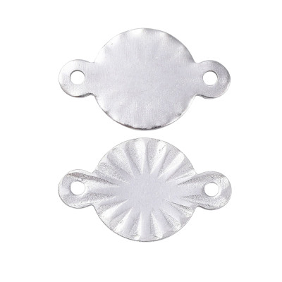 Konektor kolečko s paprskovými ornamenty z chirurgické oceli