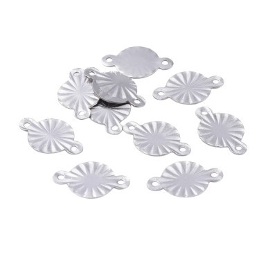 Cog connector with spoke ornaments made of surgical steel