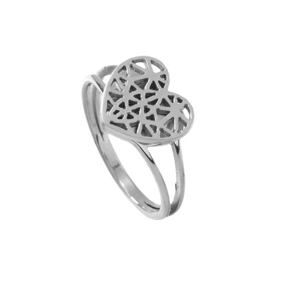 Prsten se srdíčkem chirurgická ocel