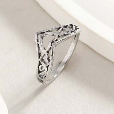 Prsten se srdíčky chirurgická ocel