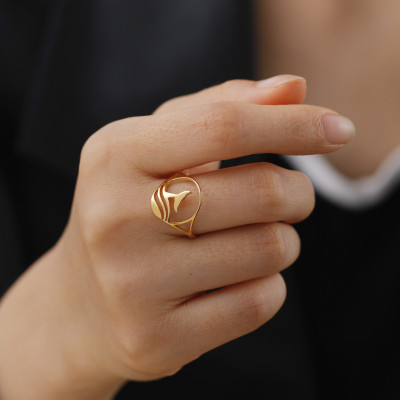 Prsten moře s velrybí ploutví chirurgická ocel