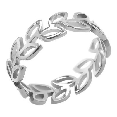 Prsten s lístečky chirurgická ocel