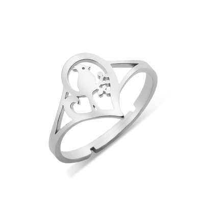 Surgical steel owl pendant