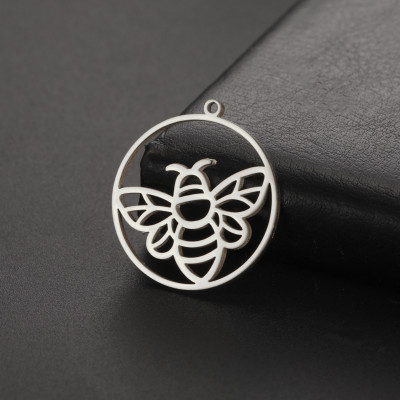 Surgical steel owl pendant