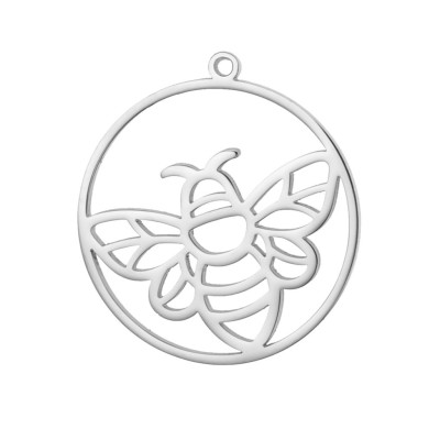 Surgical steel owl pendant