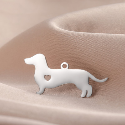 Pendant dachshund surgical steel