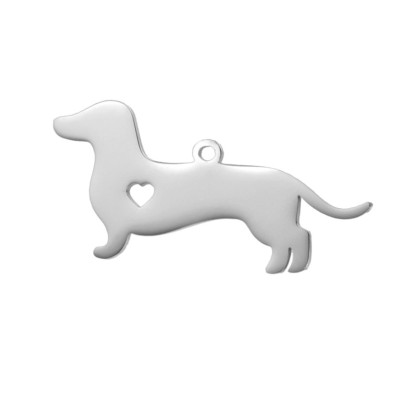 Pendant dachshund surgical steel