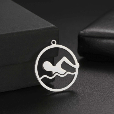 Surgical steel owl pendant