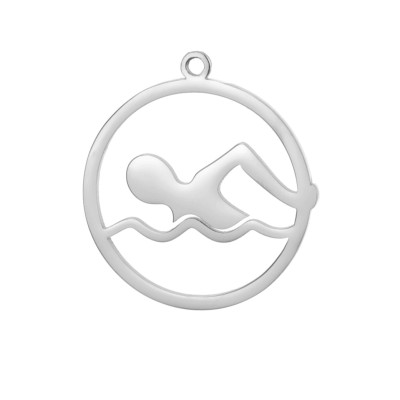 Surgical steel owl pendant