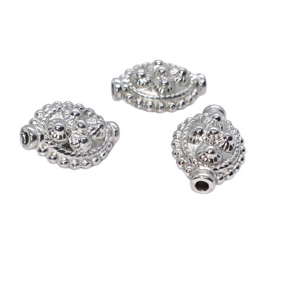 Korálek zdobený oválek chirurgická ocel