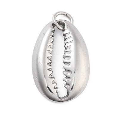 Surgical steel seashell pendant