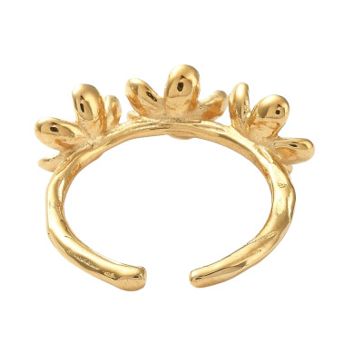 Nastavitelný prstýnek s trojitou miskou na nalepení chirurgická ocel