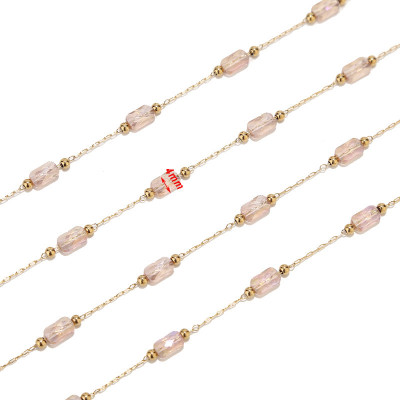 Fine chain with 3.5 mm plastic black balls surgical steel