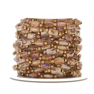 Řetízkovina s broušenými barevnými ohňovkami chirurgická ocel