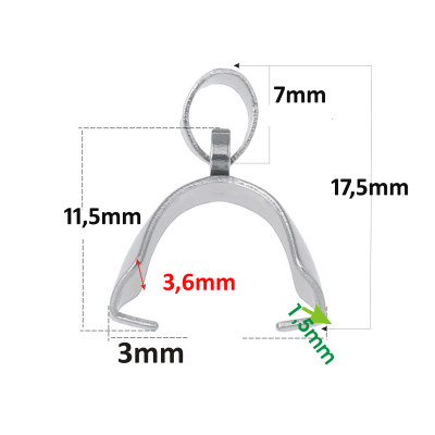 Hook, 10pcs, surgical steel