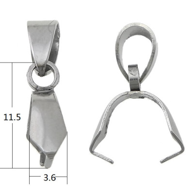 Šlupna středně velká s vrchním očkem 11,5 x 3,60mm z chirurgické oceli