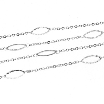 Chain link with EYE - 2 color variants surgical steel