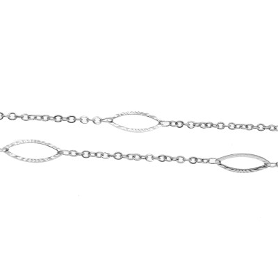 Chain link with EYE - 2 color variants surgical steel