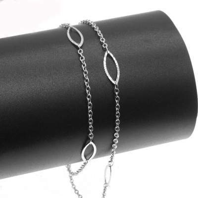 Chain link with EYE - 2 color variants surgical steel