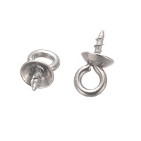 Hook with self-tapping thread size 4mm bowl made of surgical steel 