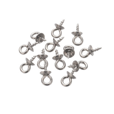 Hook with self-tapping thread smooth bowl 4mm surgical steel