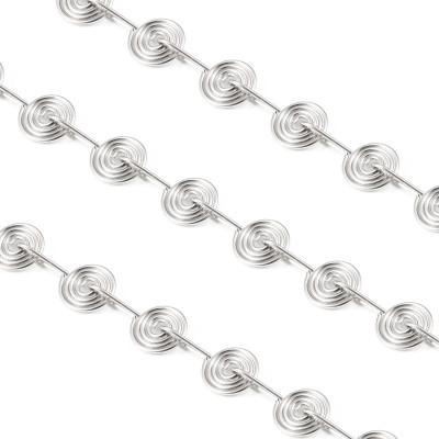 Fine chain with 3.5 mm plastic black balls surgical steel