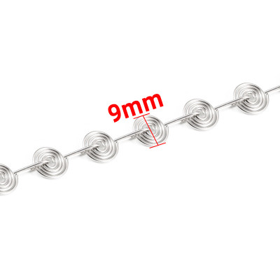 Fine chain with 3.5 mm plastic black balls surgical steel