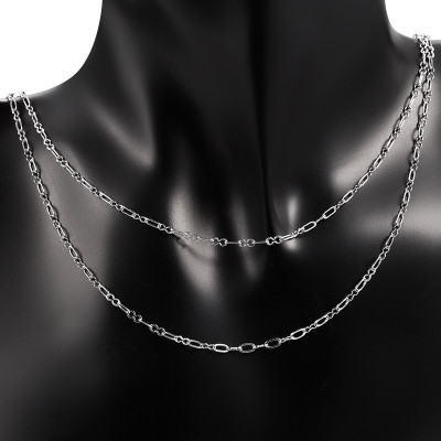 Fine chain with 3.5 mm plastic black balls surgical steel