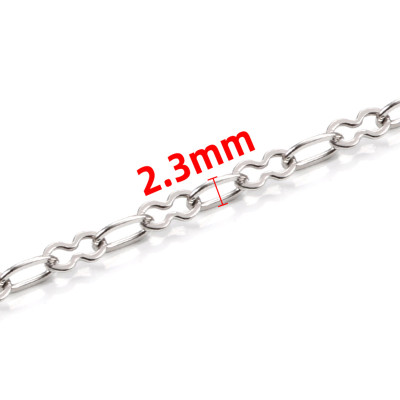 Fine chain with 3.5 mm plastic black balls surgical steel