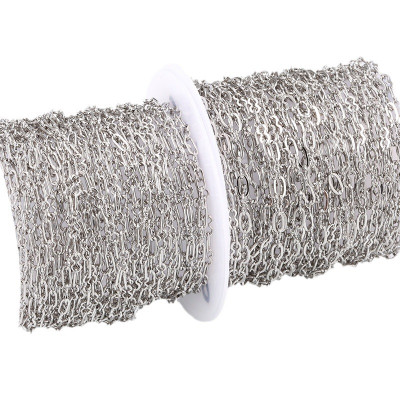 Fine chain with 3.5 mm plastic black balls surgical steel