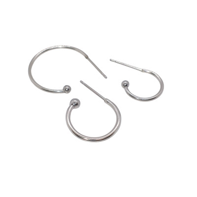 Surgical steel ball ring with a choice of three sizes