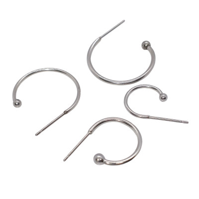 Surgical steel ball ring with a choice of three sizes