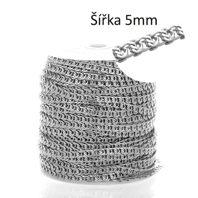 Woven Effect Curb Chain 5–6 mm – Stainless Steel 304