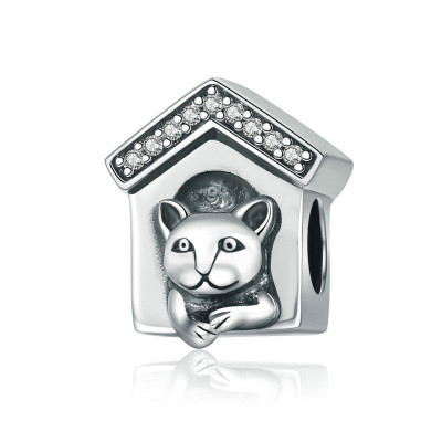 Bead AG 925/1000 male with zircons