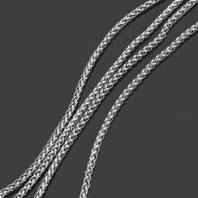 Fine chain with 3.5 mm plastic black balls surgical steel
