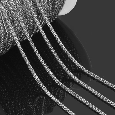 Fine chain with 3.5 mm plastic black balls surgical steel