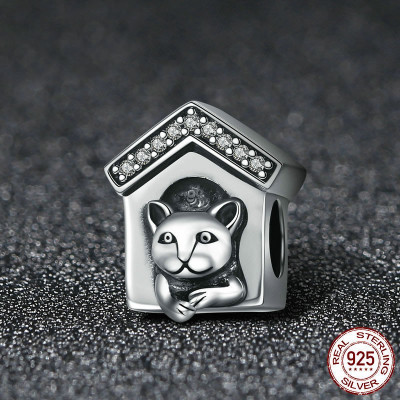 Bead AG 925/1000 male with zircons