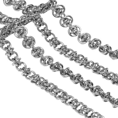 Fine chain with 3.5 mm plastic black balls surgical steel