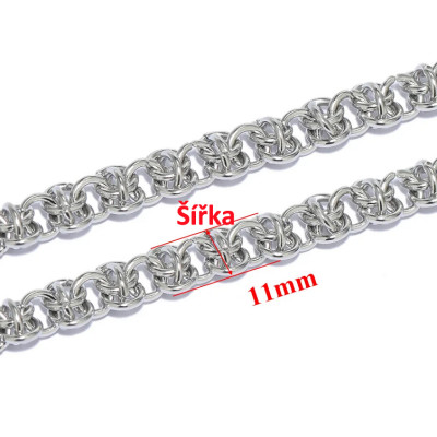 Fine chain with 3.5 mm plastic black balls surgical steel